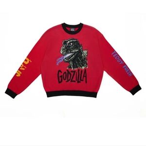Teddy Fresh Godzilla knit sweater new with tags XL